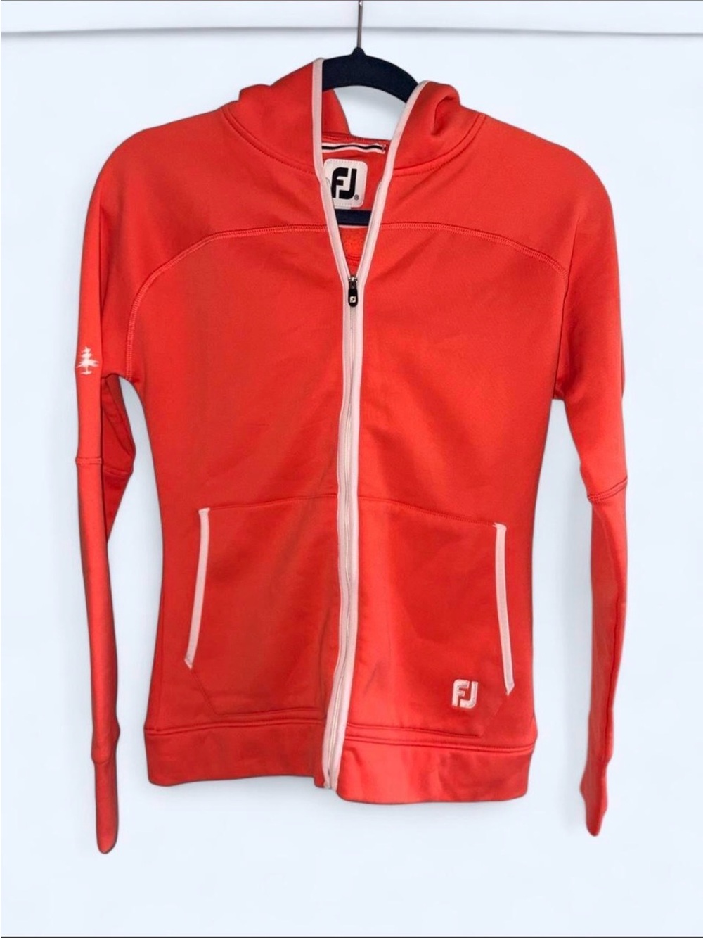 FootJoy Coral Zip Hoodie with White Trim